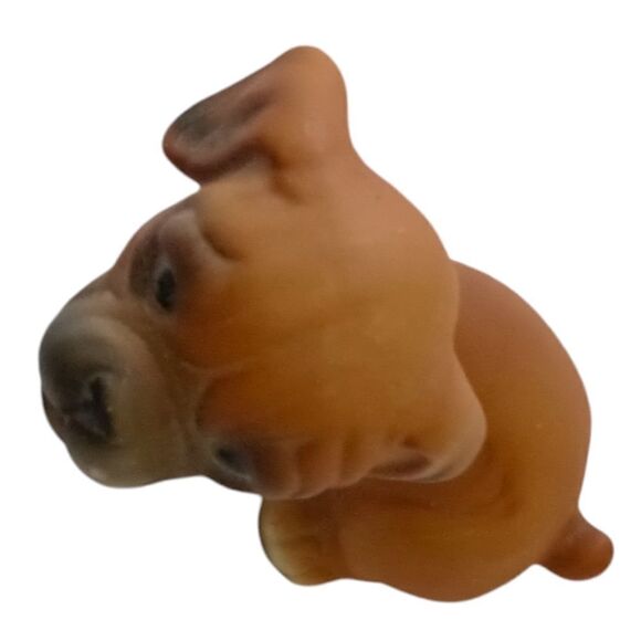 Vintage Boxer Dog Puppy Figure Harvey Knox Global Art Porcelain J21B83 1980s.  N - Picture 4 of 16